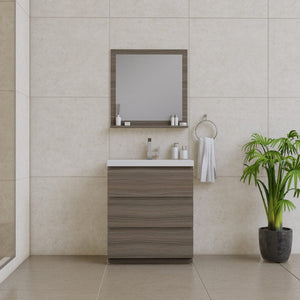 Alya Bath AB-MOA30-G Paterno 30 inch Modern Freestanding Bathroom Vanity, Gray