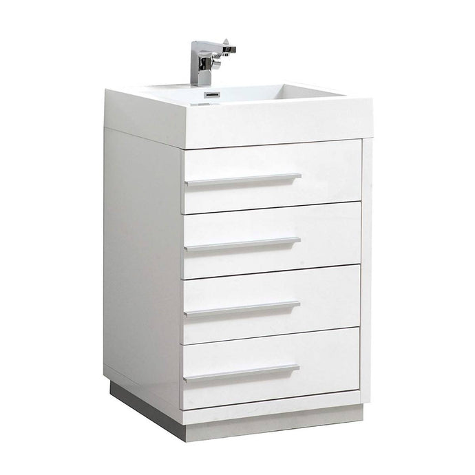 Blossom 005 30 01 A Barcelona 30 Inch Vanity with Acrylic Sink - White