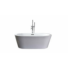 Load image into Gallery viewer, Lexora LD900459A1C0000 Lure 59&quot; Free Standing Acrylic Bathtub w/ Chrome Drain