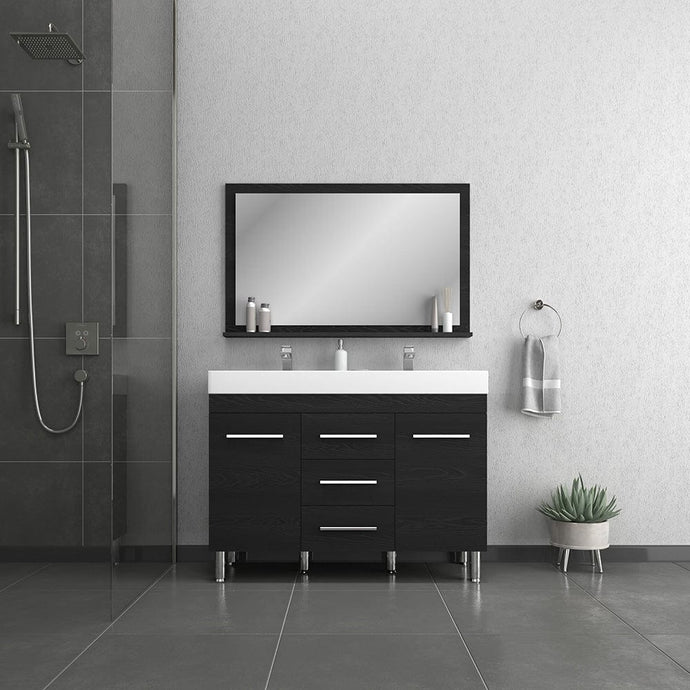 Alya Bath AT-8048-B-D Ripley 48 inch Black Double Vanity with Sink