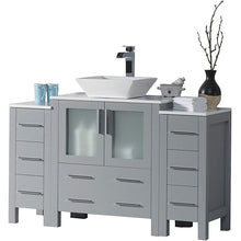 Load image into Gallery viewer, Blossom 001 54 15 V Sydney 54 Inch Vanity with Ceramic Vessel Sink - Metal Gray