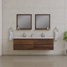 Load image into Gallery viewer, Alya Bath AB-MOF72D-RW Paterno 72 inch Modern Wall Mounted Bathroom Vanity, Rosewood