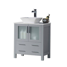 Load image into Gallery viewer, Blossom 001 30 15 V Sydney 30 Inch Vanity with Ceramic Vessel Sink - Metal Grey