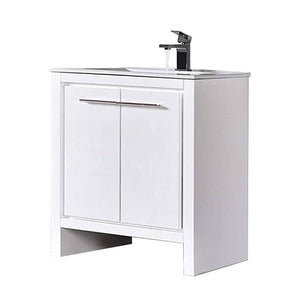 Blossom 014 30 01 C Milan 30 Inch Vanity with Ceramic Sink - White