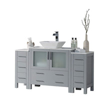 Load image into Gallery viewer, Blossom 001 60S2 15 V Sydney 60 Inch Vanity with Ceramic Vessel Sink - Metal Gray