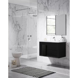 Lucena Bath 4306 32" Black Décor Cristal Vanity