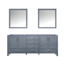 Load image into Gallery viewer, Lexora LJ342280DB00M30 Jacques 80&quot; Dark Grey Double Vanity, no Top and 30&quot; Mirrors