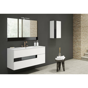 Lucena Bath 3076-01/black 40" White and Black Vision Vanity
