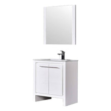 Load image into Gallery viewer, Blossom 014 30 01 C M Milan 30 Inch Vanity with Ceramic Sink &amp; Mirror - White