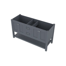 Load image into Gallery viewer, Alya Bath HE-102-60D-G Wilmington 60 inch DOUBLE Vanity in GRAY with No Top