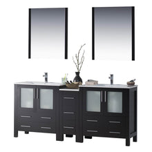 Load image into Gallery viewer, Blossom 001 72 02 C M Sydney 72 Inch Vanity with Ceramic Double Sinks &amp; Mirrors - Espresso