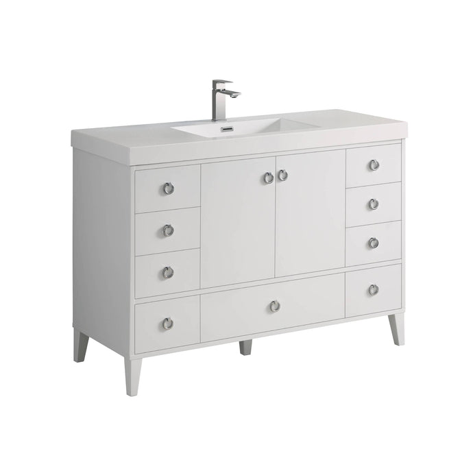 Blossom 023 48 01S A Lyon 48 Inch Vanity with Acrylic Single Sink - White