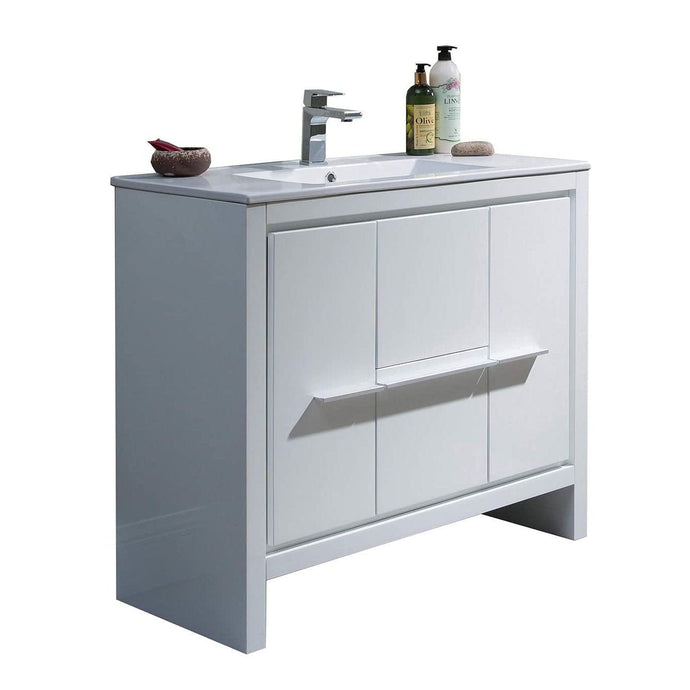 Blossom 014 36 01 C Milan 36 Inch Vanity with Ceramic Sink - White