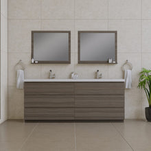 Load image into Gallery viewer, Alya Bath AB-MOA84D-G Paterno 84 inch Modern Freestanding Bathroom Vanity, Gray