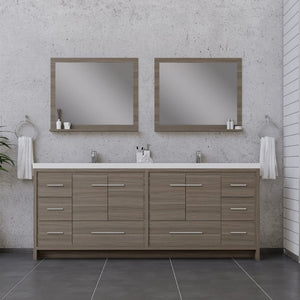 Alya Bath AB-MD684-G Sortino 84 inch Modern Bathroom Vanity, Gray