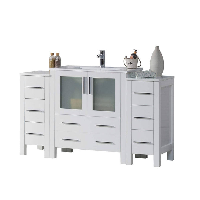 Blossom 001 54 01 C Sydney 54 Inch Vanity with Ceramic Sink - White