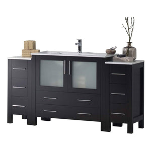 Blossom 001 60S2 02 C Sydney 60 Inch Vanity with Ceramic Sink - Espresso