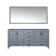 Load image into Gallery viewer, Lexora LJ342260DB00M58 Jacques 60&quot; Dark Grey Double Vanity, no Top and 58&quot; Mirror