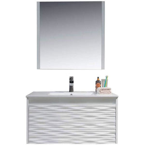 Blossom 008 36 01 C M Paris 36 Inch Vanity with Ceramic Sink & Mirror - White