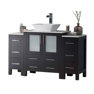 Blossom 001 54 02 V Sydney 54 Inch Vanity with Ceramic Vessel Sink - Espresso