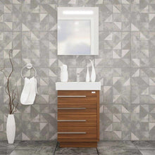Load image into Gallery viewer, Casa Mare Domenico 32&quot; Matte Walnut Bathroom Vanity and Ceramic Sink Combo - DOMENICO80MW-32-MSC