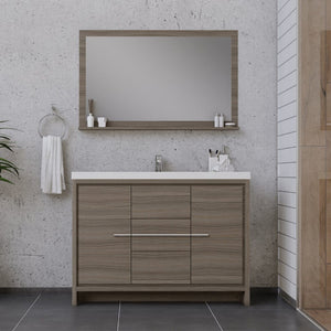 Alya Bath AB-MD648-G Sortino 48 inch Modern Bathroom Vanity, Gray