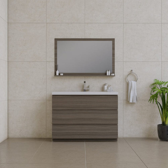 Alya Bath AB-MOA48-G Paterno 48 inch Modern Freestanding Bathroom Vanity, Gray