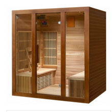 Load image into Gallery viewer, SUNRAY HL400KS ROSLYN 4 PERSON INFRARED SAUNA 69&quot; X 53&quot; X 75&quot;