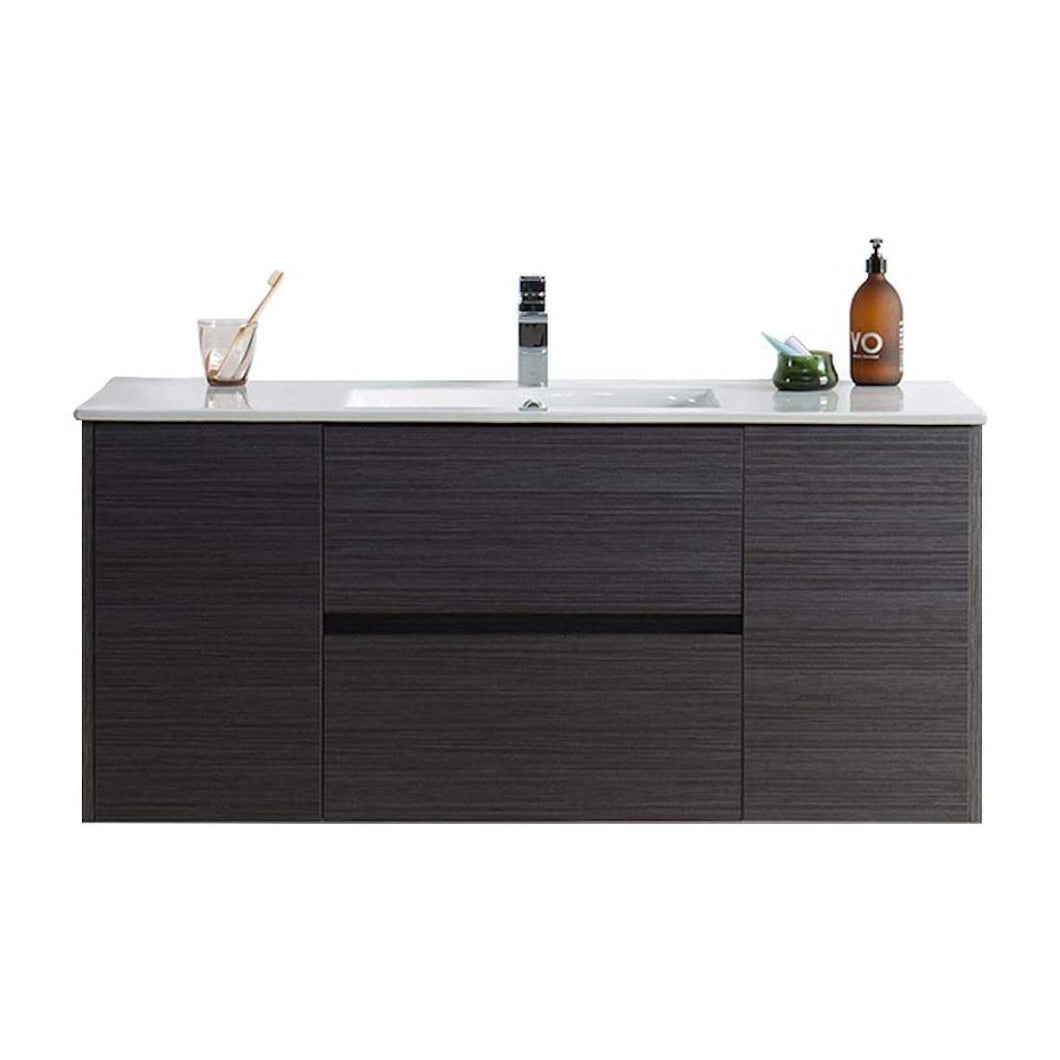 Blossom 016 48 16S C Valencia 48 Inch Single Vanity with Ceramic Sink - Silver Grey