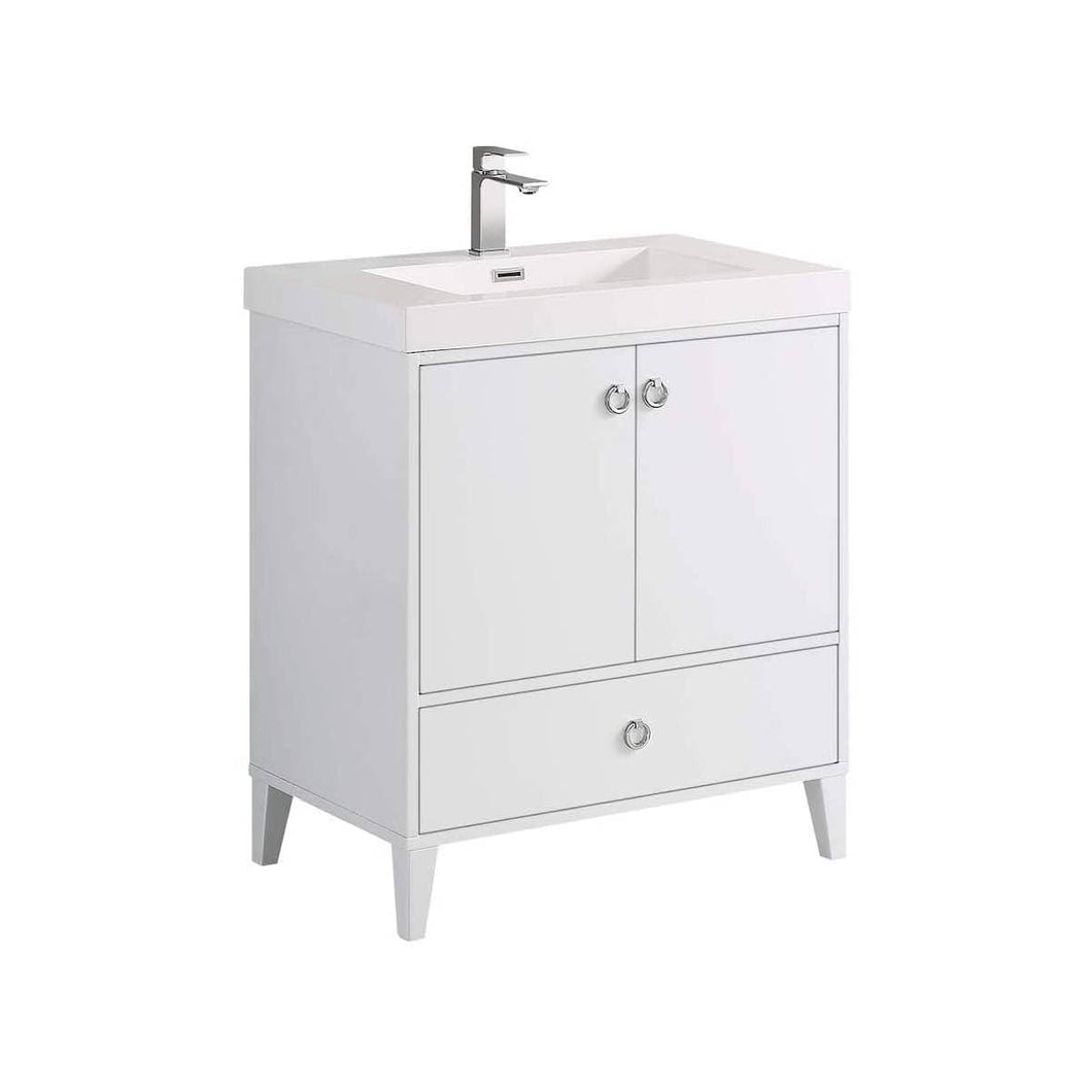 Blossom 023 30 01 A Lyon 30 Inch Vanity with Acrylic Sink - White