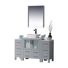 Load image into Gallery viewer, Blossom 001 54 15 V M Sydney 54 Inch Vanity with Ceramic Vessel Sink &amp; Mirror - Metal Gray