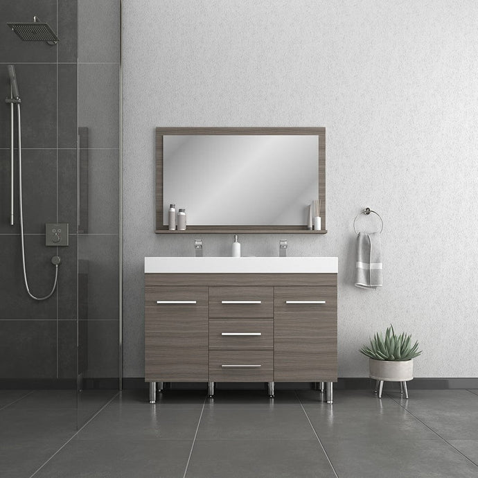 Alya Bath AT-8048-G-D Ripley 48 inch Gray Double Vanity with Sink