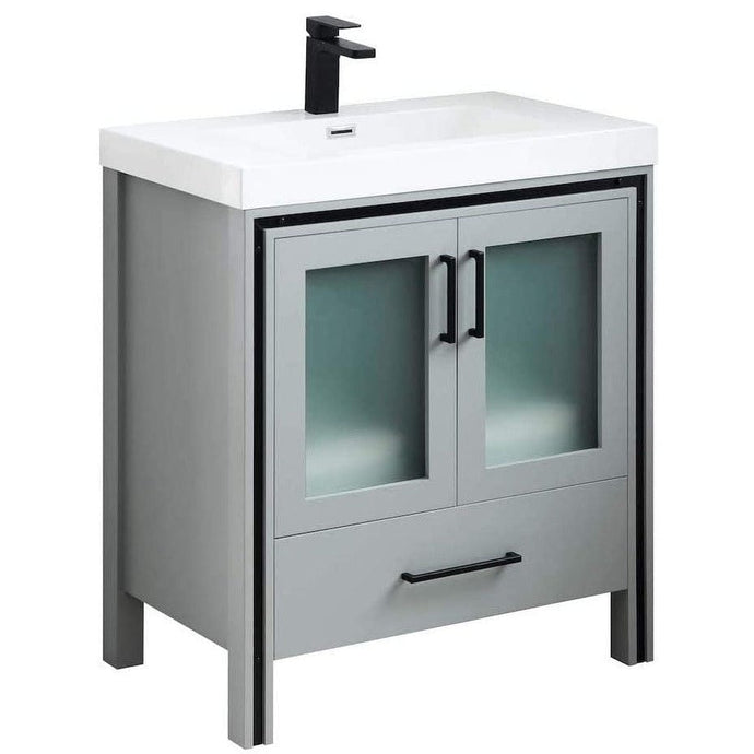 Blossom 024 30 15 A Birmingham 30 Inch Vanity with Acrylic Sink - Matte Gray