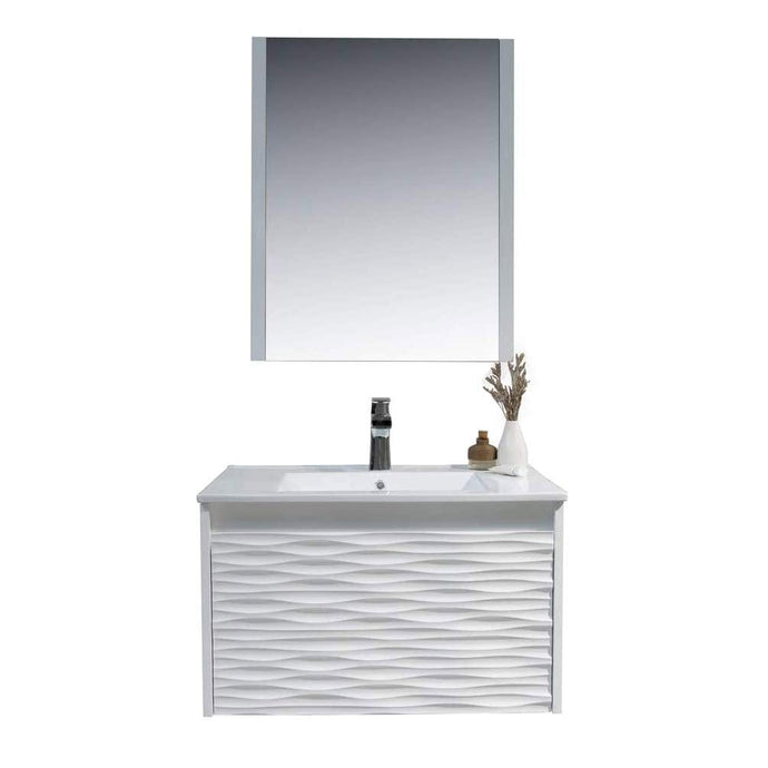 Blossom 008 30 01 C M Paris 30 Inch Vanity with Ceramic Sink & Mirror - White