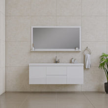 Load image into Gallery viewer, Alya Bath AB-MOF60S-W Paterno 60 inch Single Modern Wall Mounted Bathroom Vanity, White