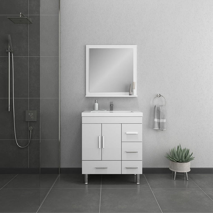 Alya Bath AT-8050-W Ripley 30 inch White Vanity with Sink