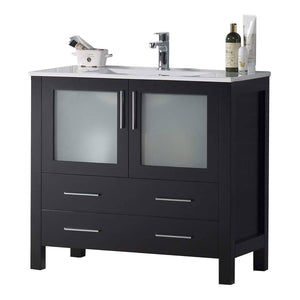 Blossom 001 36 02 C Sydney 36 Inch Vanity with Ceramic Sink - Espresso