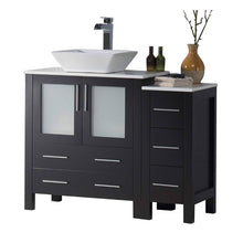 Load image into Gallery viewer, Blossom 001 42S 02 V Sydney 42 Inch Vanity with Ceramic Vessel Sink &amp; Side Cabinet - Espresso