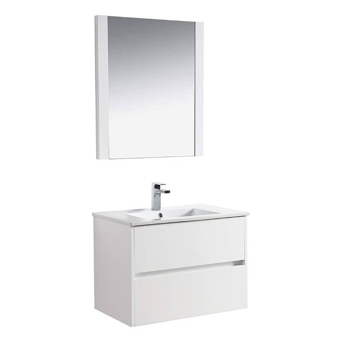 Blossom 016 30 01 C M Valencia 30 Inch Vanity with Ceramic Sink & Mirror - White