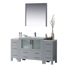 Load image into Gallery viewer, Blossom 001 60S2 15 C M Sydney 60 Inch Vanity with Ceramic Sink &amp; Mirror - Metal Gray