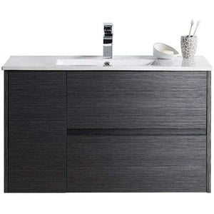 Blossom 016 36 16 C Valencia 36 Inch Vanity with Ceramic Sink - Silver Grey