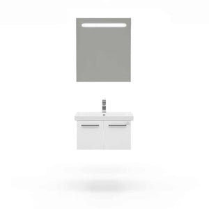 Casa Mare Aspe 24" Glossy White Bathroom Vanity and Ceramic Sink Combo - ASPE60GW-24-MSC