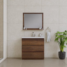 Load image into Gallery viewer, Alya Bath AB-MOA36-RW Paterno 36 inch Modern Freestanding Bathroom Vanity, Rosewood