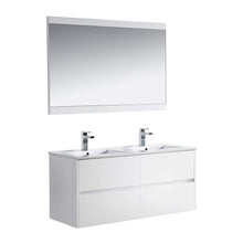 Load image into Gallery viewer, Blossom 016 48 01D C M Valencia 48 Inch Double Vanity with Ceramic Sink &amp; Mirror - White