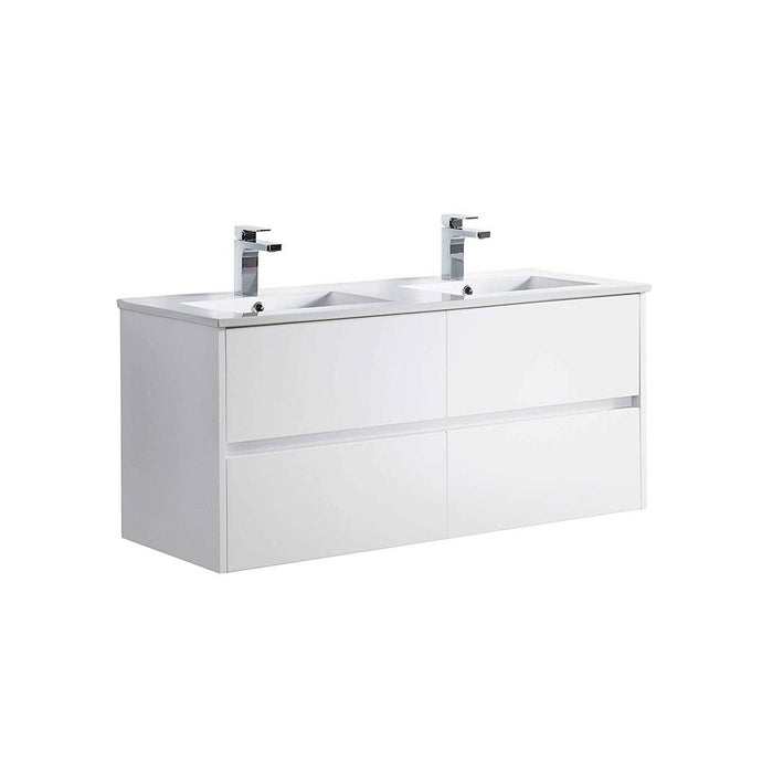 Blossom 016 48 01D C Valencia 48 Inch Double Vanity with Ceramic Sink - White