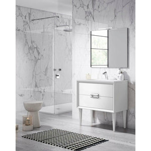 Lucena Bath 42611 40" White Décor Tirador Freestanding  Vanity