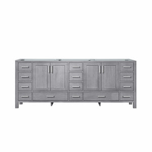 Lexora LJ342284DD00000 Jacques 84" Distressed Grey Vanity Cabinet Only