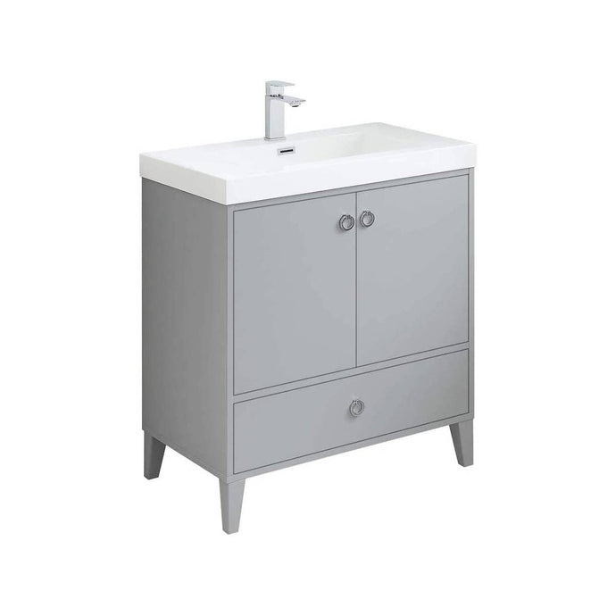 Blossom 023 30 15 A Lyon 30 Inch Vanity with Acrylic Sink - Metal Gray