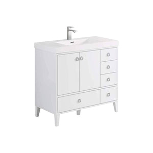 Blossom 023 36 01 A Lyon 36 Inch Vanity with Acrylic Sink - White