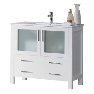 Blossom 001 36 01 C Sydney 36 Inch Vanity with Ceramic Sink - White